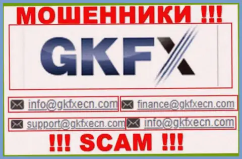 В контактных сведениях, на информационном сервисе махинаторов GKFXECN, размещена вот эта электронная почта