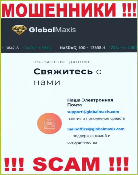 Е-майл кидал GlobalMaxis, который они представили у себя на официальном информационном портале
