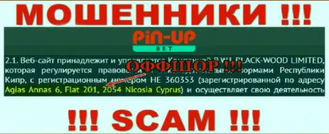 Pin Up Bet - это ШУЛЕРА, спрятались в оффшоре по адресу: Agias Annas 6, Flat 201, 2054 Nicosia Cyprus