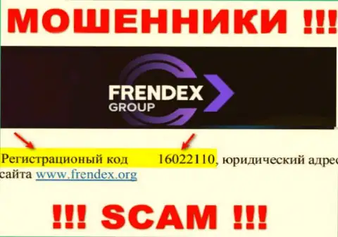 Регистрационный номер FrendeX - 16022110 от слива денежных активов не убережет