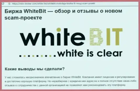WhiteBit Com - это компания, взаимодействие с которой приносит только лишь потери (обзор)