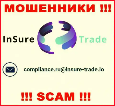 Компания Insure Trade не прячет свой адрес электронного ящика и размещает его у себя на сайте