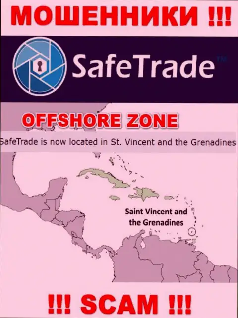 Контора SafeTrade сливает финансовые средства лохов, расположившись в офшорной зоне - Сент-Винсент и Гренадины
