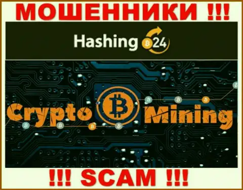 Во всемирной internet сети прокручивают свои делишки мошенники Hashing24 Com, направление деятельности которых - Crypto mining
