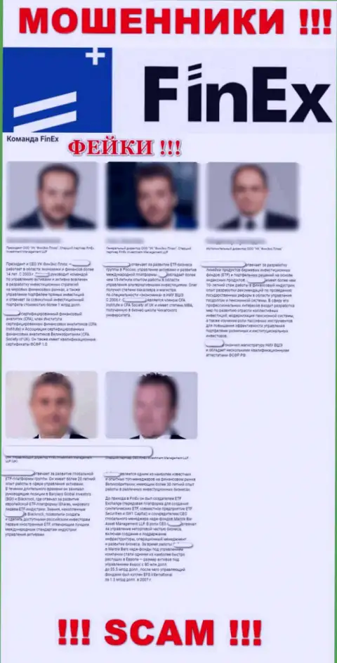 Чтоб миновать последствий, шулера FinExETF представили фейковые имена своих прямых руководителей