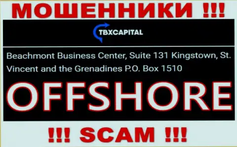 TBX Capital - это ВОРЫTBXCapitalСпрятались в офшоре по адресу Beachmont Business Center, Suite 131 Kingstown, Saint Vincent and the Grenadines