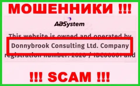 Инфа о юридическом лице AB System, ими оказалась компания Donnybrook Consulting Ltd