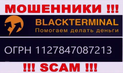 BlackTerminal аферисты инета !!! Их регистрационный номер: 1127847087213