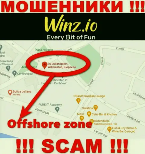 Winz имеют офшорную регистрацию: Curaçao - будьте очень осторожны, жулики