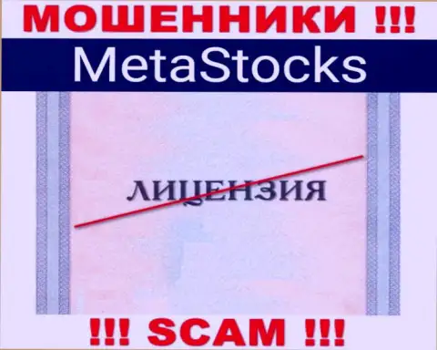На web-сервисе компании MetaStocks не опубликована инфа о наличии лицензии, скорее всего ее нет