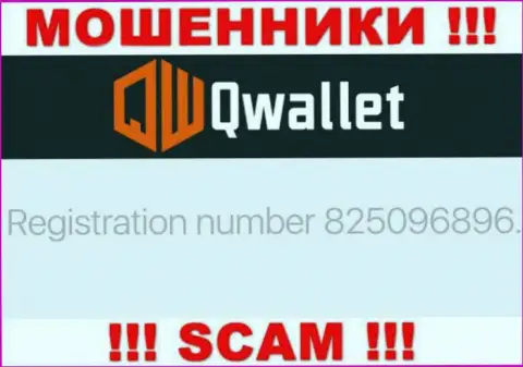 Контора QWallet указала свой регистрационный номер на официальном информационном сервисе - 825096896