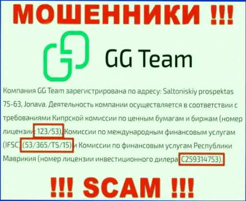 Довольно-таки опасно доверять конторе GG Team, хотя на веб-сервисе и находится ее номер лицензии