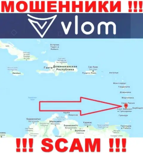 Компания Vlom - это internet-аферисты, находятся на территории Saint Vincent and the Grenadines, а это оффшорная зона
