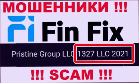 Номер регистрации очередной противоправно действующей конторы Фин Фикс - 1327 LLC 2021