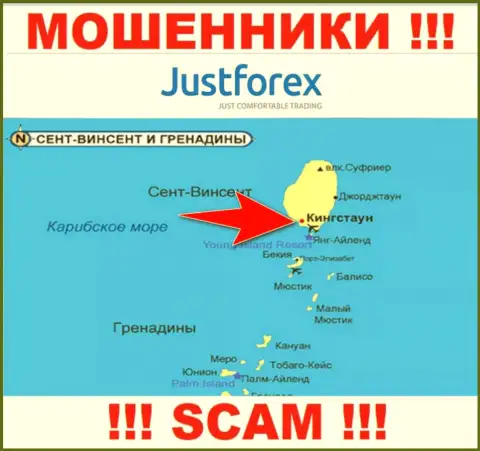 Kingstown, St. Vincent and the Grenadines - это официальное место регистрации компании JustForex