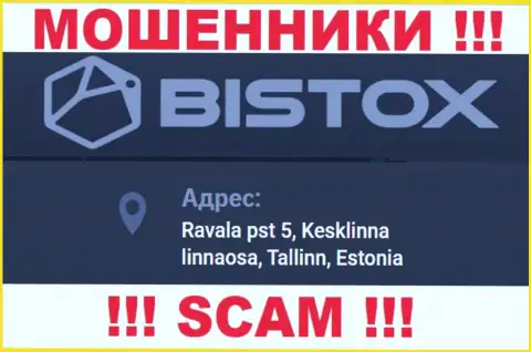 Избегайте совместной работы с конторой Bistox - данные мошенники показывают ненастоящий юридический адрес