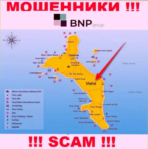 BNP Group базируются на территории - Mahe, Seychelles, избегайте работы с ними