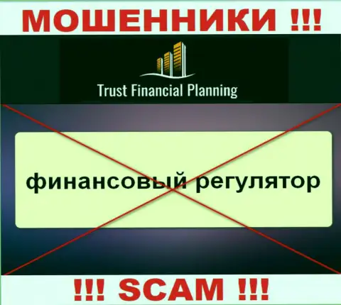Инфу о регуляторе организации Trust Financial Planning не разыскать ни на их сайте, ни в глобальной сети internet