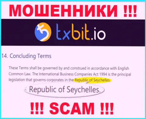 Базируясь в оффшоре, на территории Republic of Seychelles, TX Bit безнаказанно лишают денег клиентов