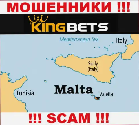 KingBets - это internet-жулики, имеют оффшорную регистрацию на территории Malta