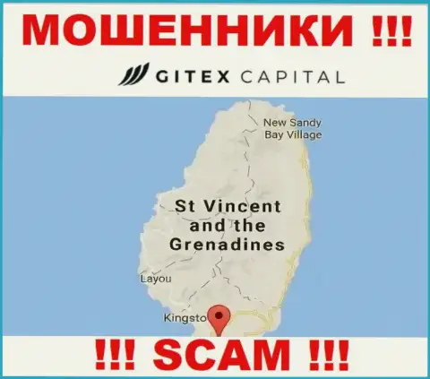 У себя на сервисе Gitex Capital указали, что они имеют регистрацию на территории - Сент-Винсент и Гренадины