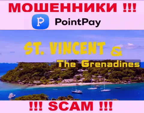 PointPay сообщили на веб-сервисе свое место регистрации - на территории Kingstown, St. Vincent and the Grenadines