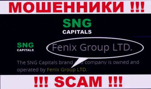 Fenix Group LTD - это руководство противозаконно действующей компании СНГ Капиталс