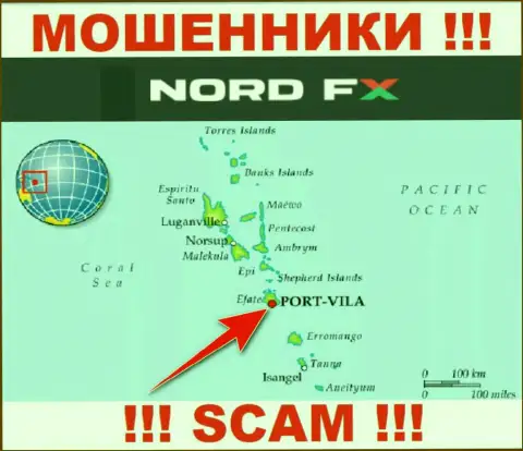 NordFX сообщили у себя на онлайн-сервисе свое место регистрации - на территории Vanuatu