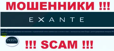 Во всемирной интернет паутине действуют мошенники Exanten !!! Их регистрационный номер: HE 293592