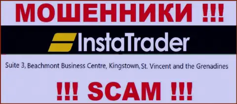 Suite 3, Beachmont Business Centre, Kingstown, St. Vincent and the Grenadines - офшорный официальный адрес ИнстаТрейдер Нет, оттуда МОШЕННИКИ лишают денег своих клиентов