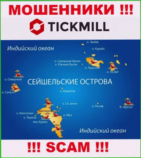 С организацией Tickmill очень опасно работать, адрес регистрации на территории Republic of Seychelles