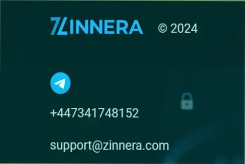 Контактные сведения дилинговой компании Zinnera