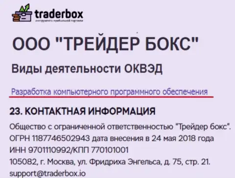 Traderbox разводят клиентов, называя себя создателями ПО