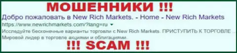 NewRichMarkets Com - это МОШЕННИКИ !!! SCAM !!!
