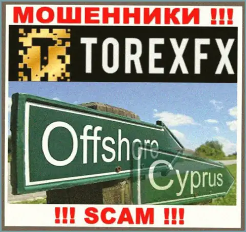 Юридическое место базирования TorexFX Com на территории - Кипр